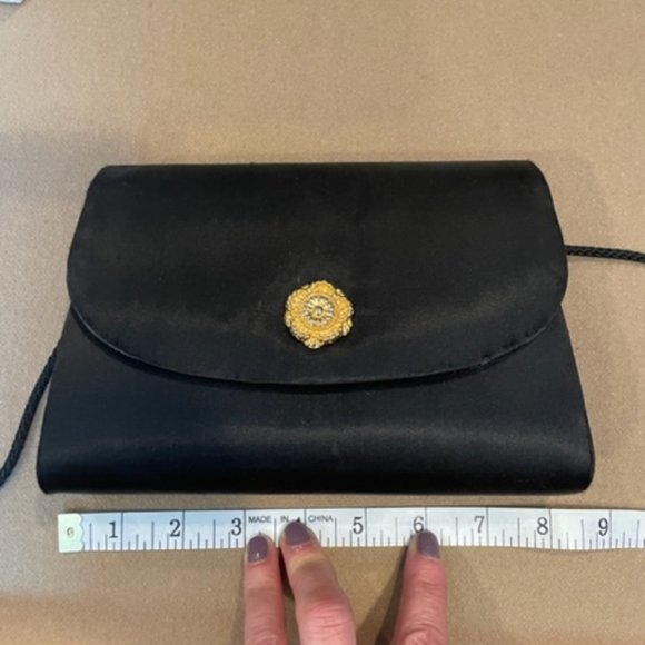 Black Satin Clutch - Picture 8 of 9